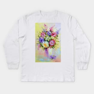 A bouquet of delicate flowers Kids Long Sleeve T-Shirt